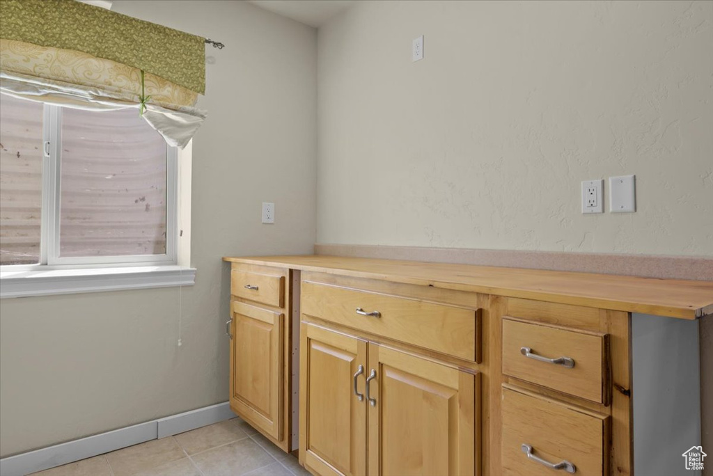 Interior space featuring tile flooring