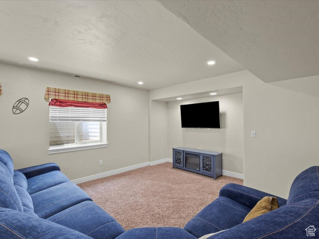 View of carpeted living room