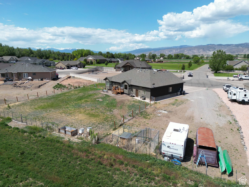 Bird's eye view featuring a mountain view