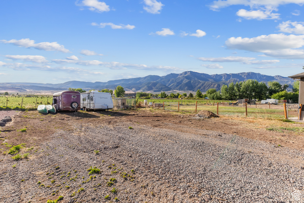 Mountain view with a rural view