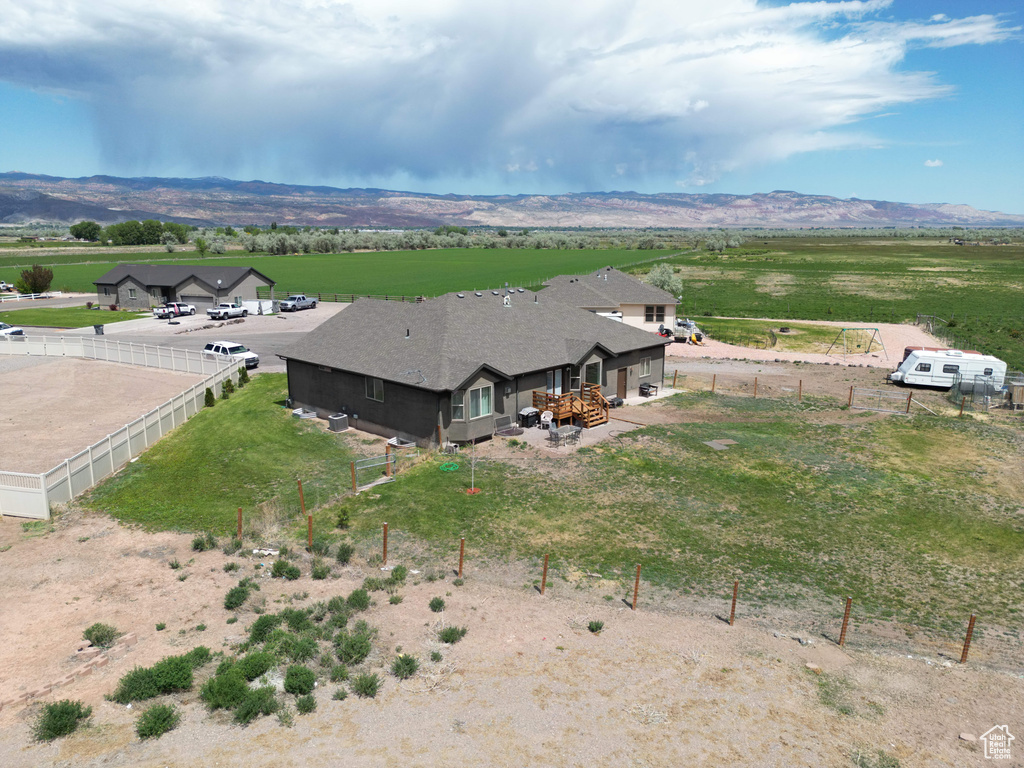 Bird's eye view featuring a mountain view