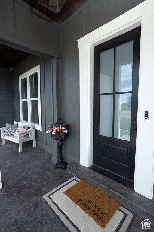 View of doorway to property