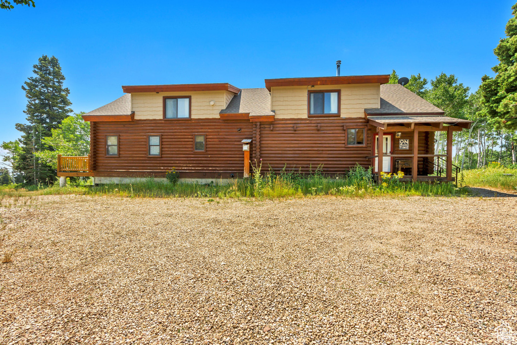 View of rear view of property