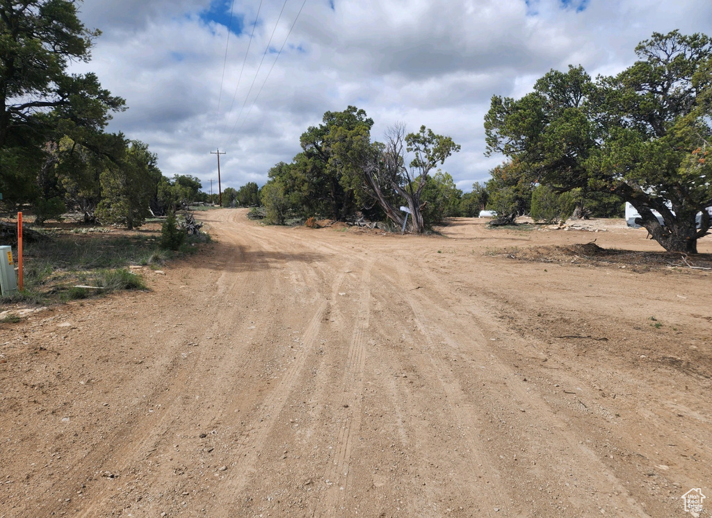 View of road with a rural view