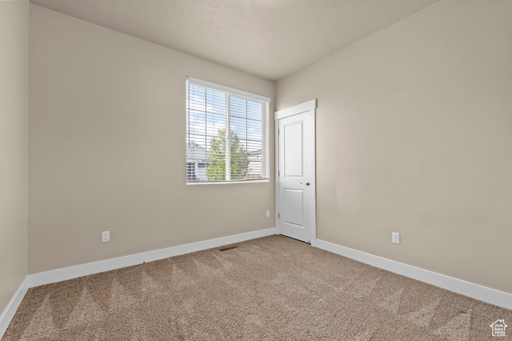 View of carpeted spare room