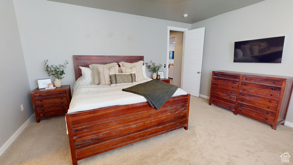 View of carpeted bedroom