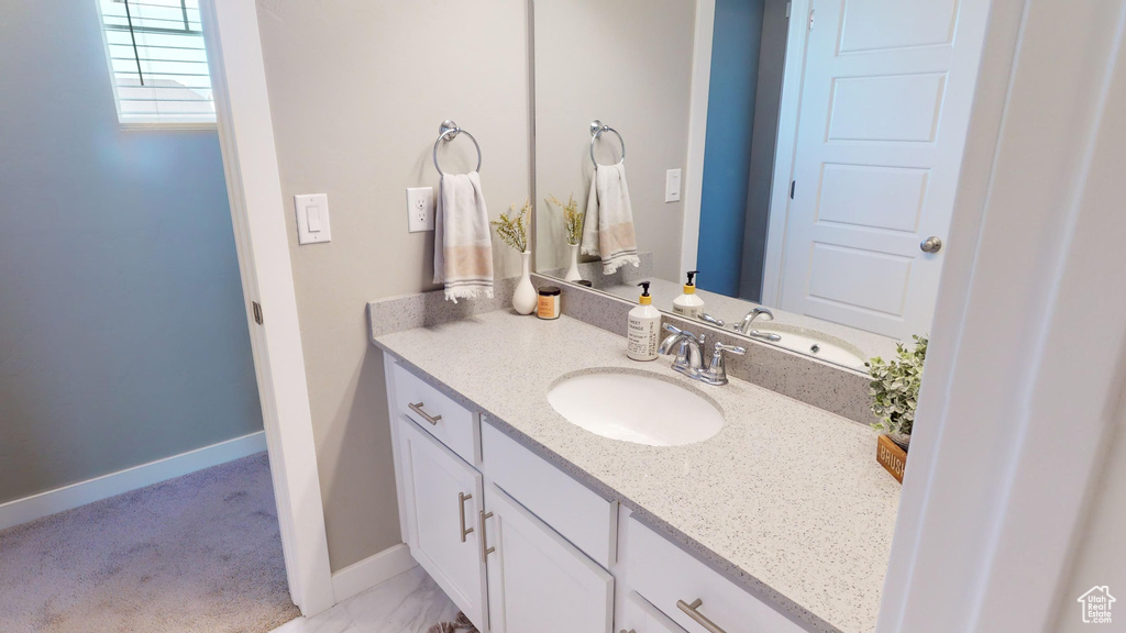 Bathroom featuring vanity