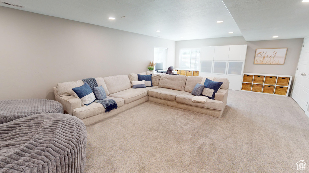 View of carpeted living room