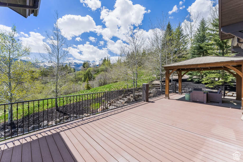 Deck with a gazebo