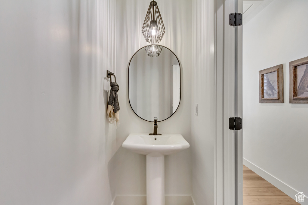 Bathroom featuring hardwood / wood-style floors
