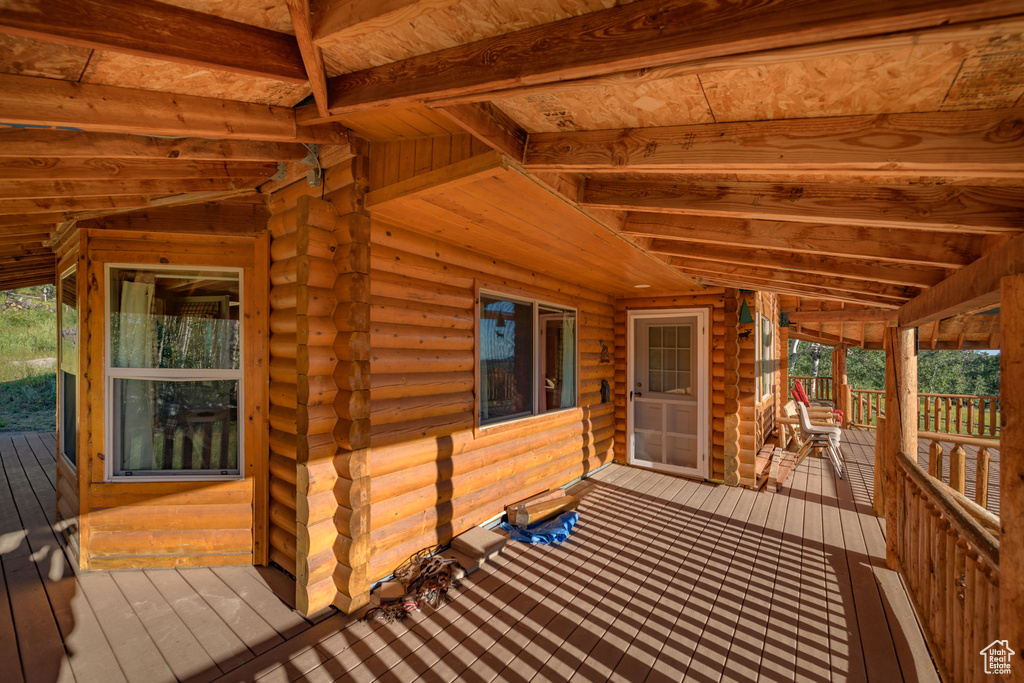 View of wooden terrace