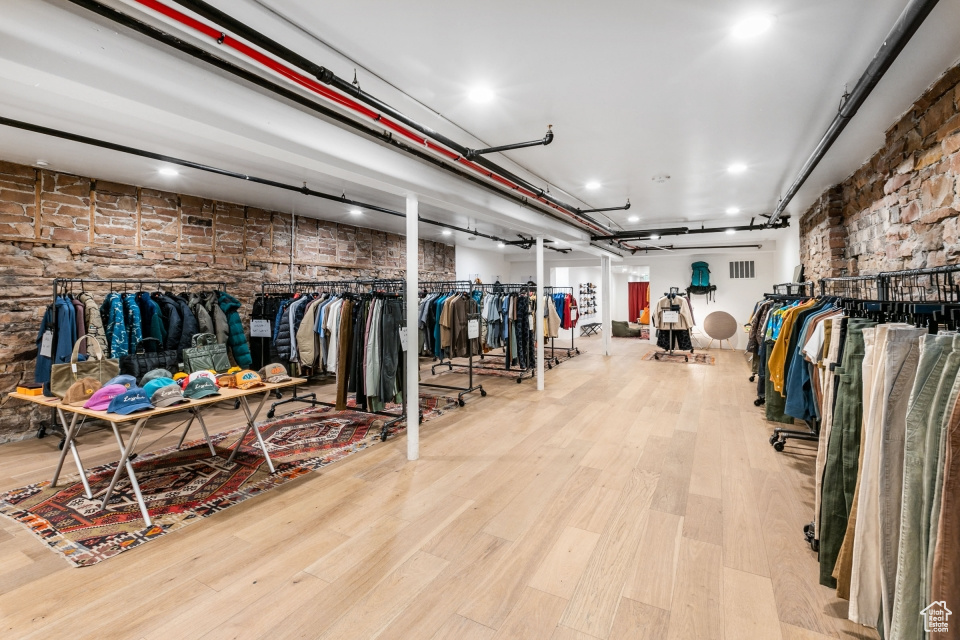 Interior space featuring light hardwood / wood-style floors