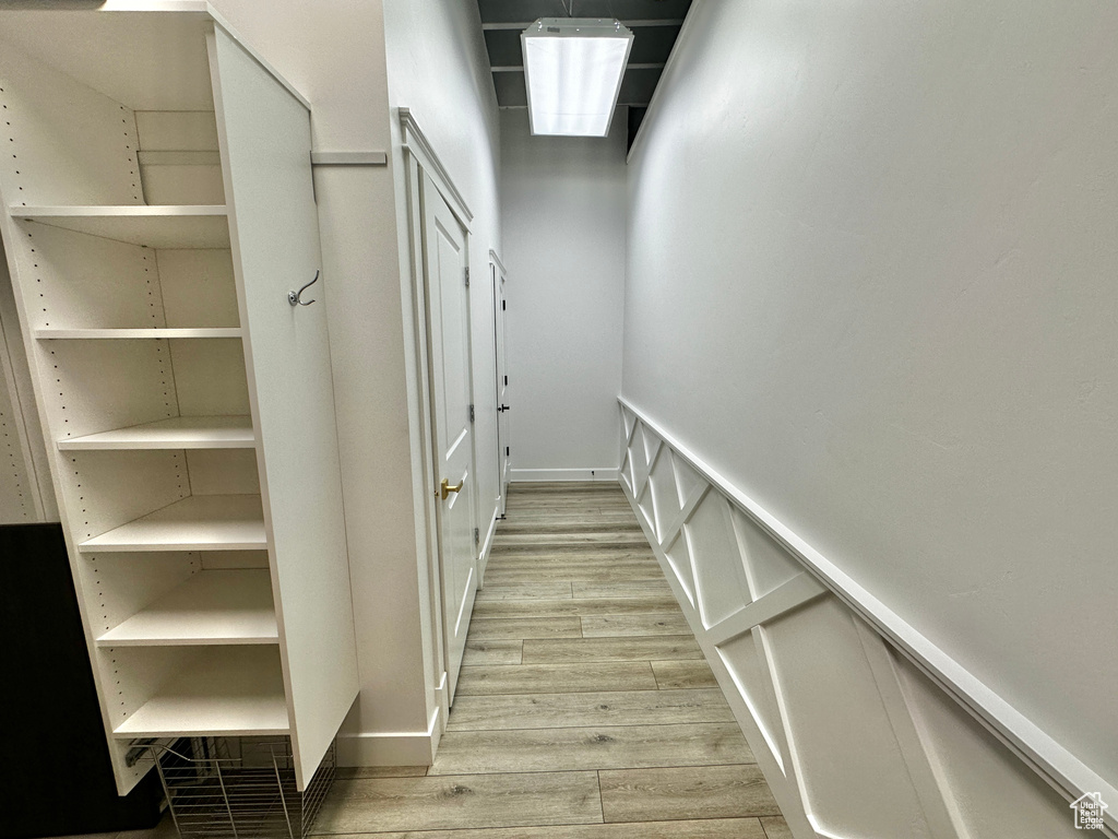 Interior space featuring light hardwood / wood-style floors