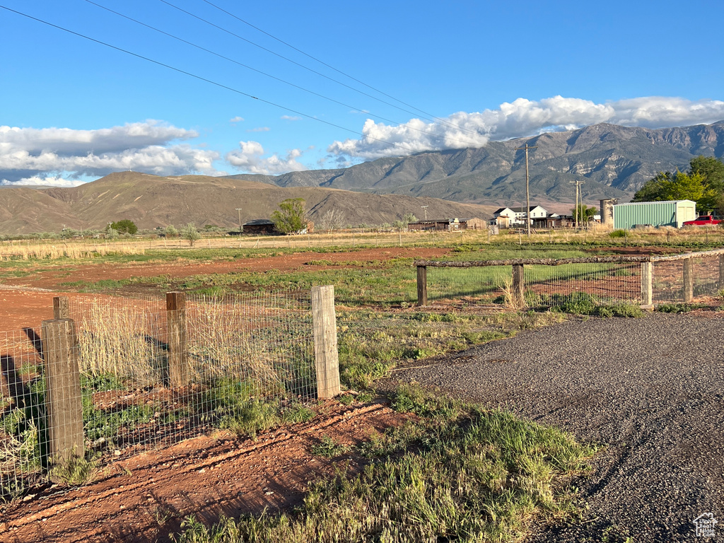 Mountain view featuring a rural view