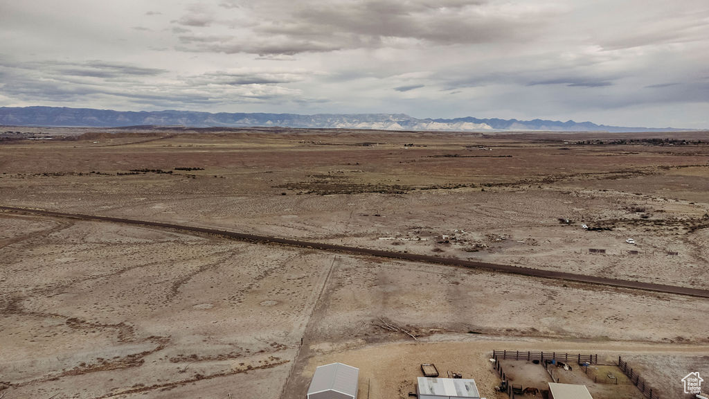 Bird's eye view with a mountain view and a rural view