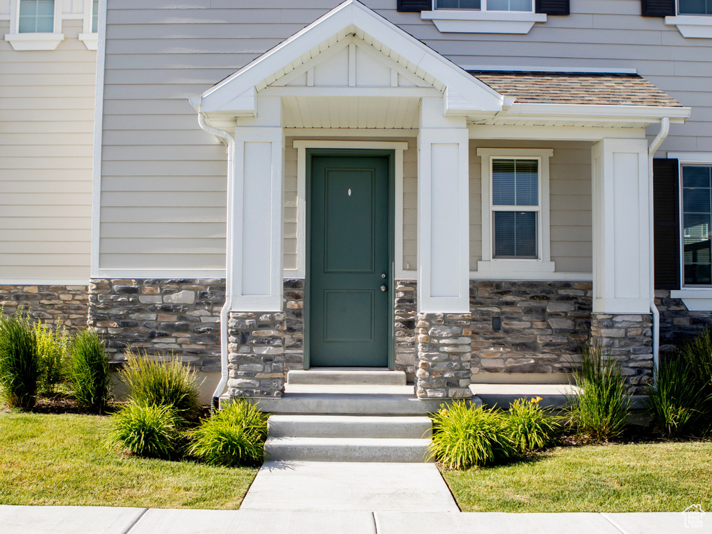 View of exterior entry