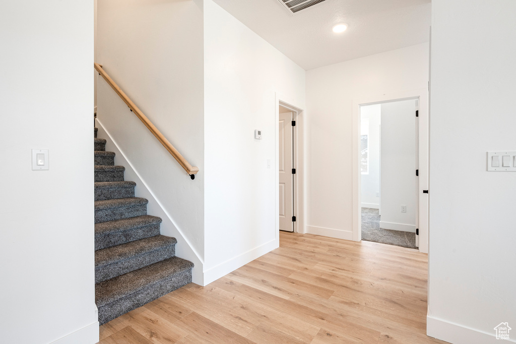 Interior space featuring hardwood / wood-style flooring