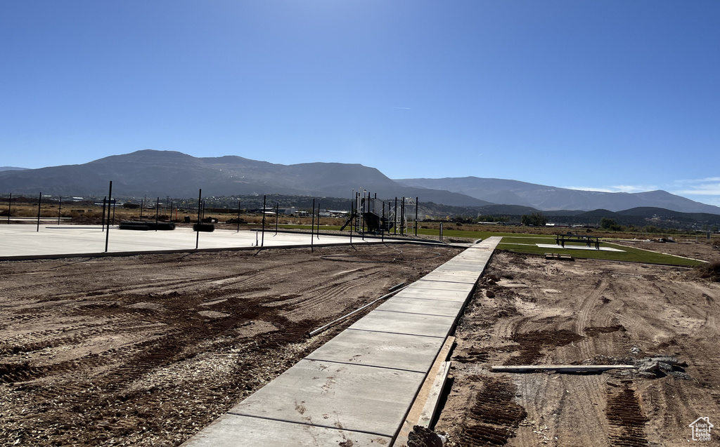 View of street featuring a mountain view