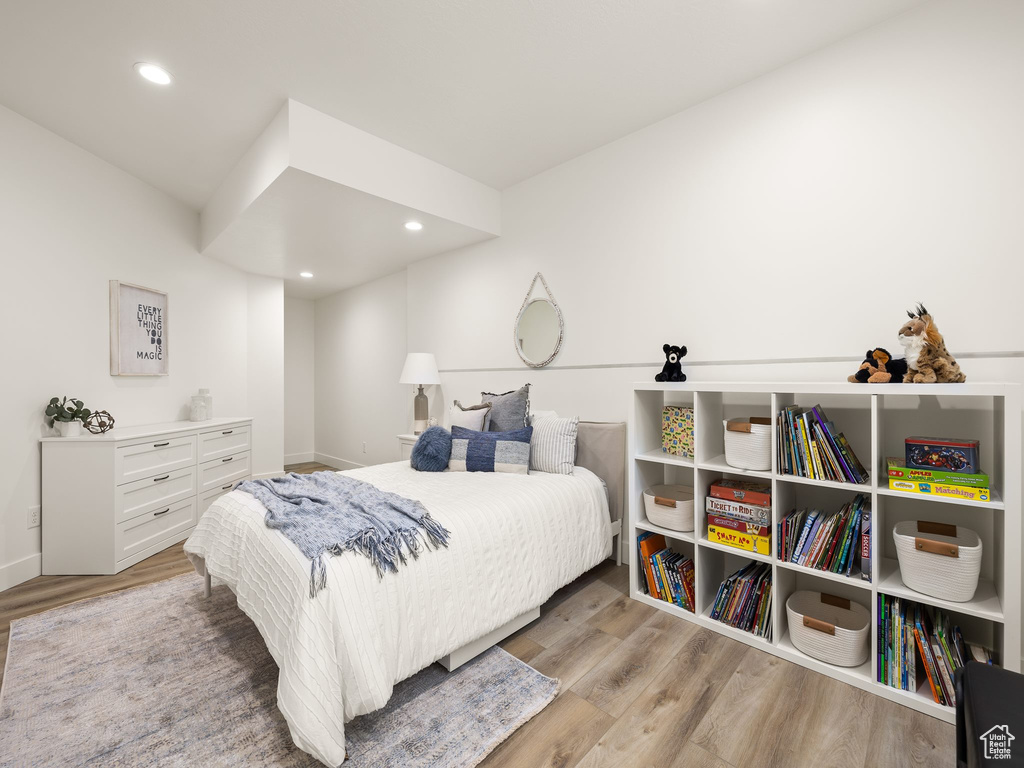 Bedroom featuring light wood-type flooring