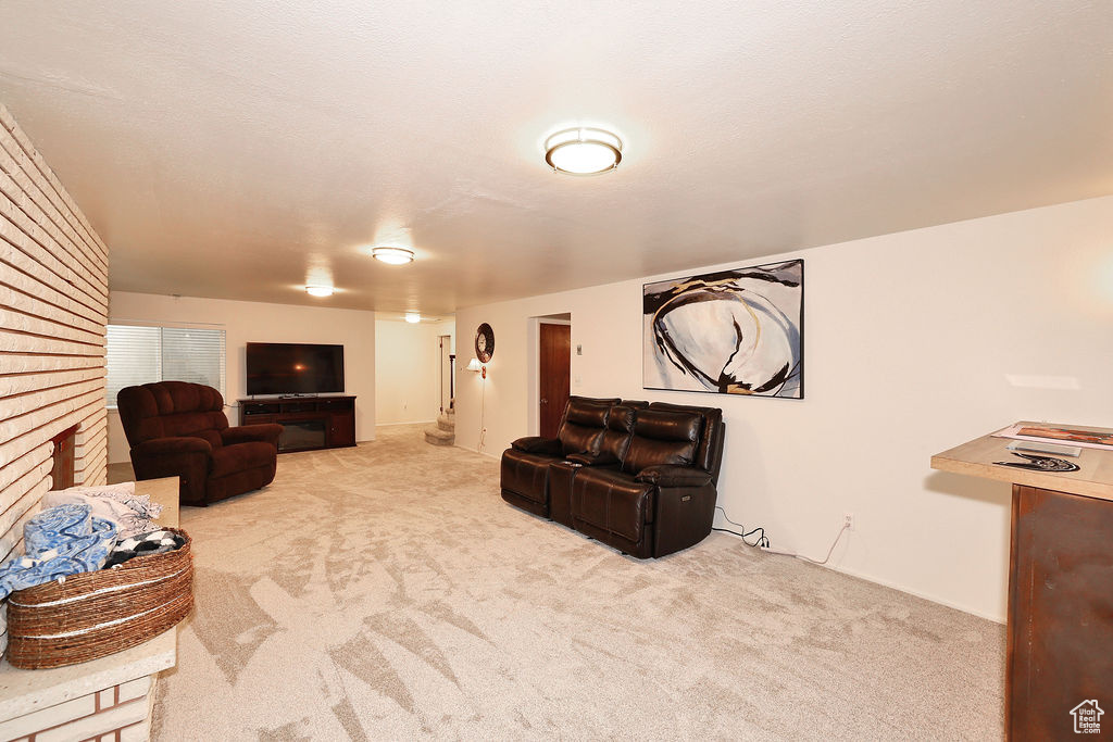 View of carpeted living room