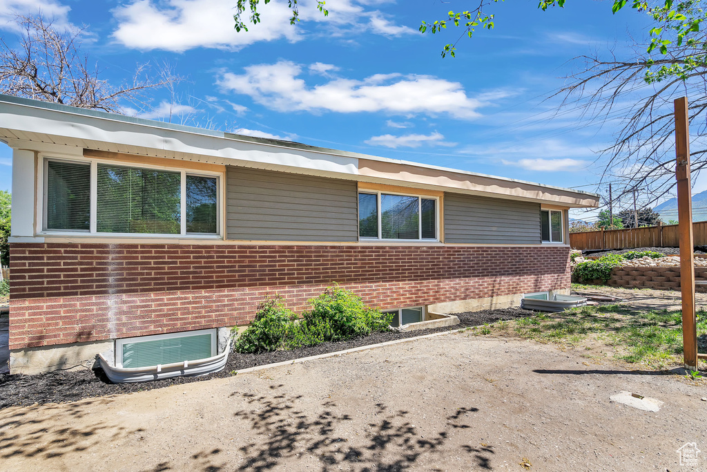 View of property exterior with central AC