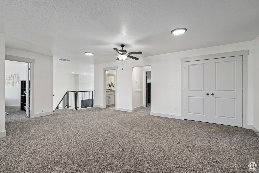 Interior space with ceiling fan