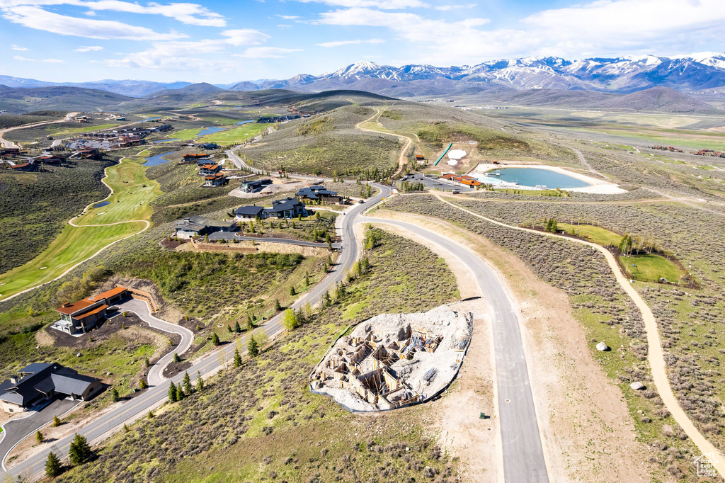 Bird's eye view featuring a mountain view