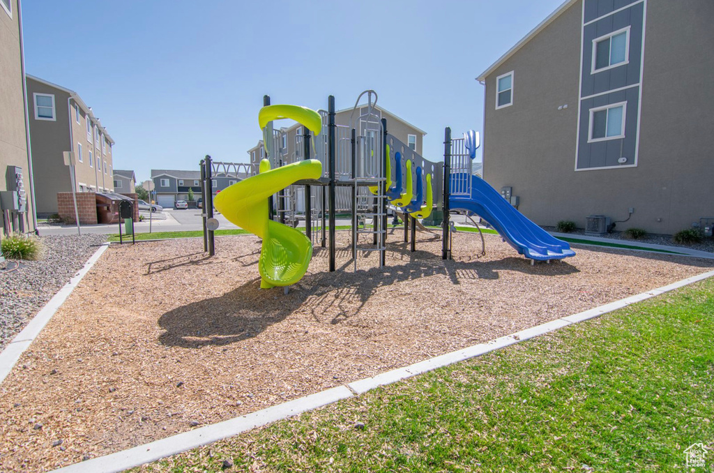 View of playground with central air condition unit