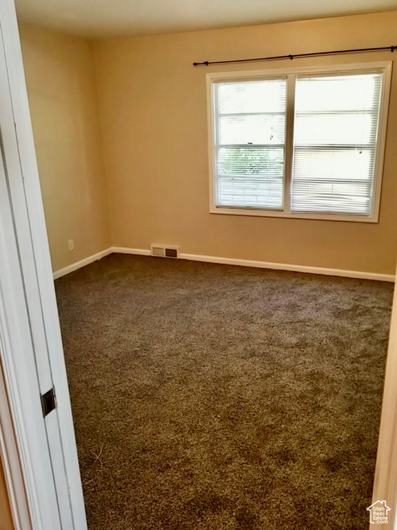 View of carpeted spare room