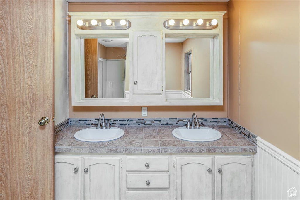 Bathroom with double vanity