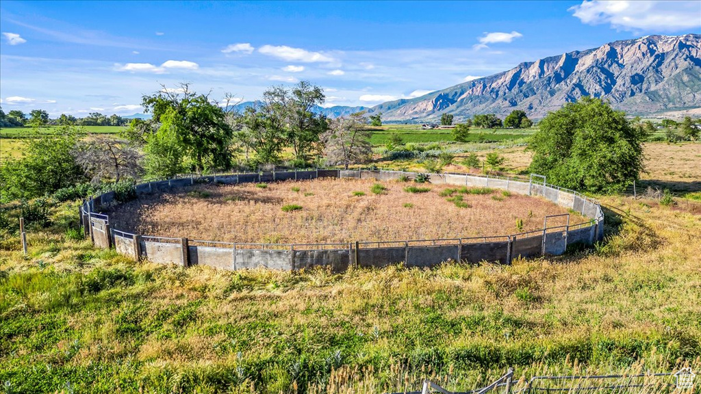 Mountain view featuring a rural view