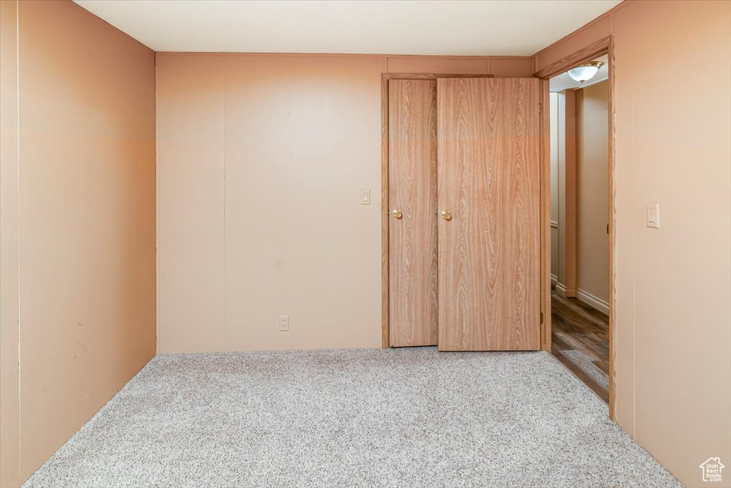 Bedroom featuring carpet