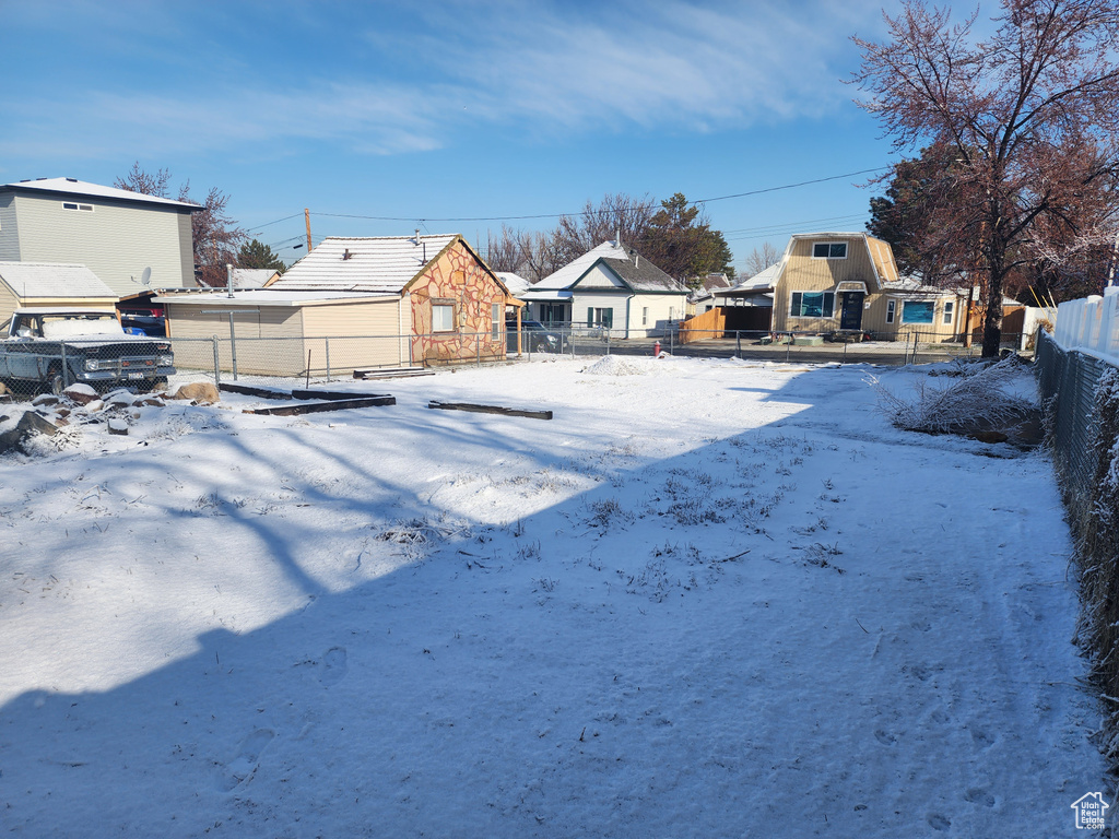 View of snowy yard