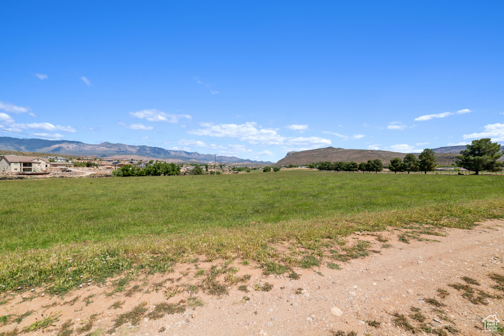 Mountain view featuring a rural view