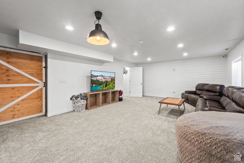 Living room with carpet