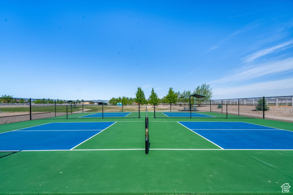 View of tennis court