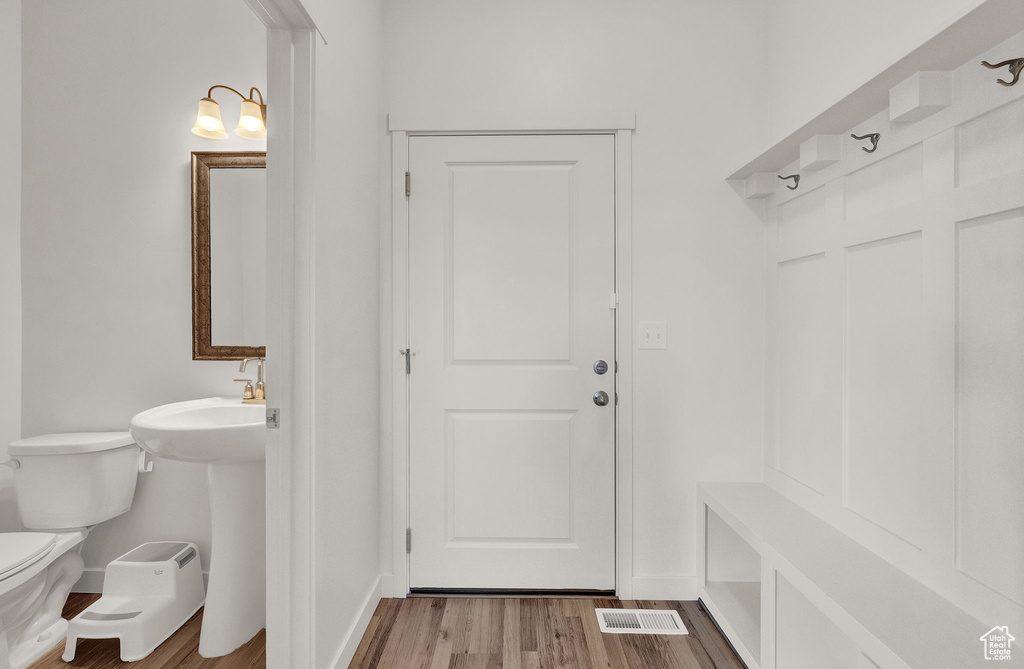 Interior space featuring light wood-type flooring