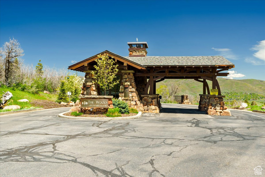 Exterior space with a mountain view