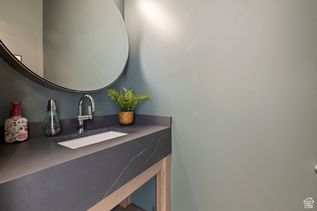 Bathroom with oversized vanity