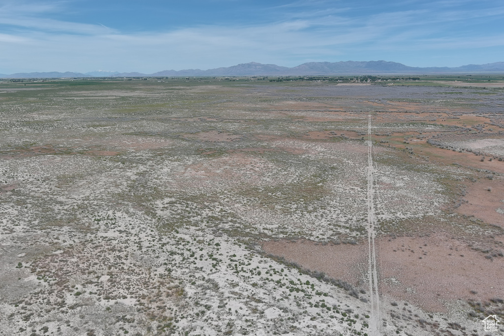 Aerial view with a mountain view and a rural view