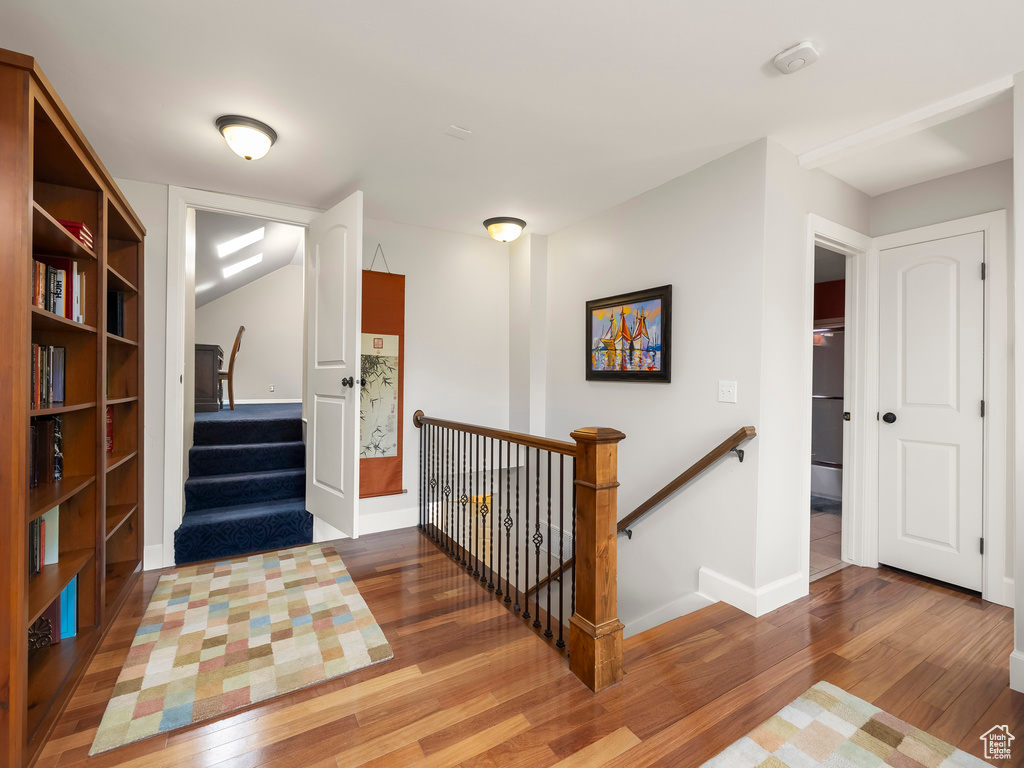 Entrance foyer featuring wood-type flooring