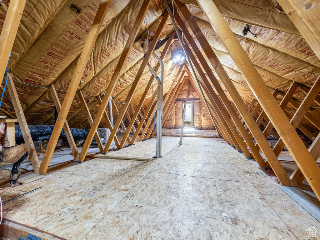 View of unfinished attic