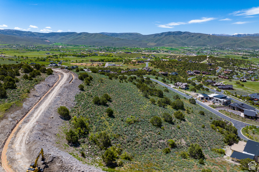 Bird's eye view featuring a mountain view