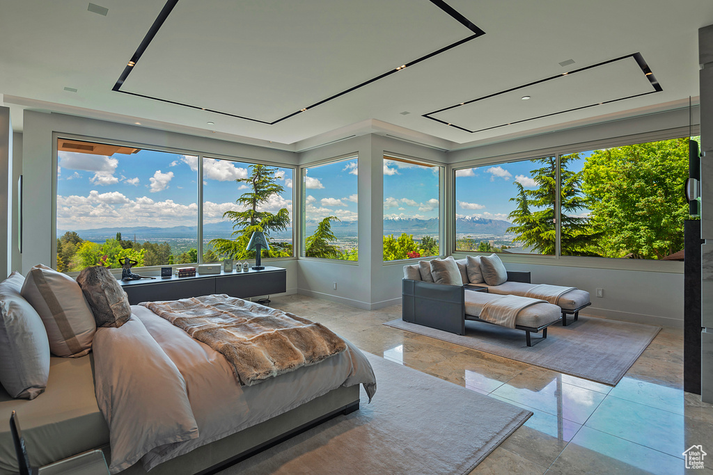 View of tiled bedroom