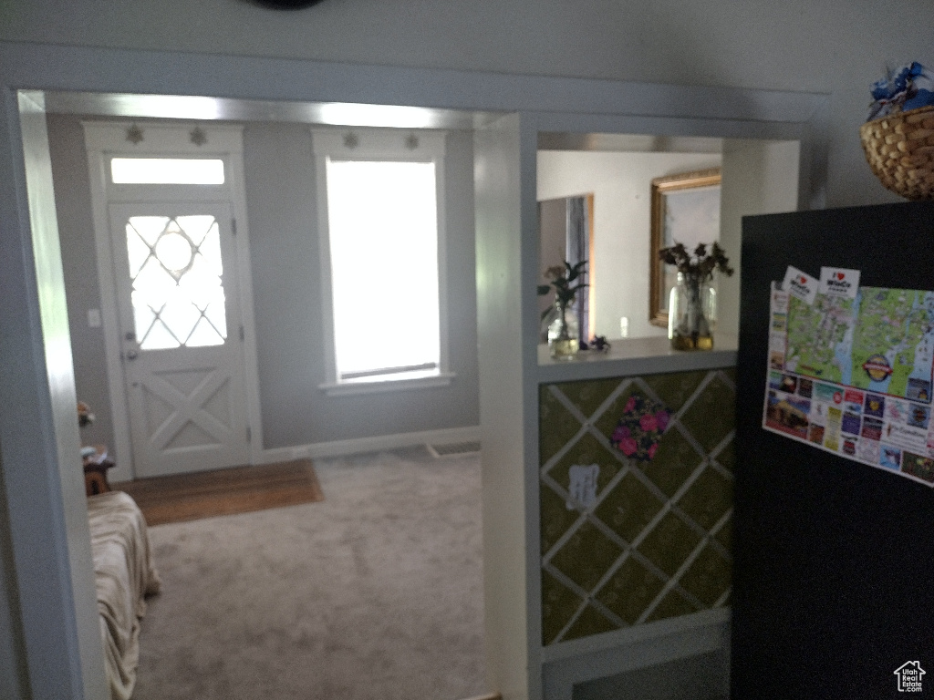 View of carpeted entryway