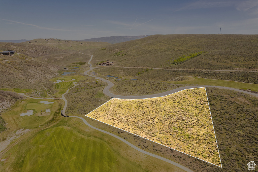 Bird's eye view featuring a mountain view