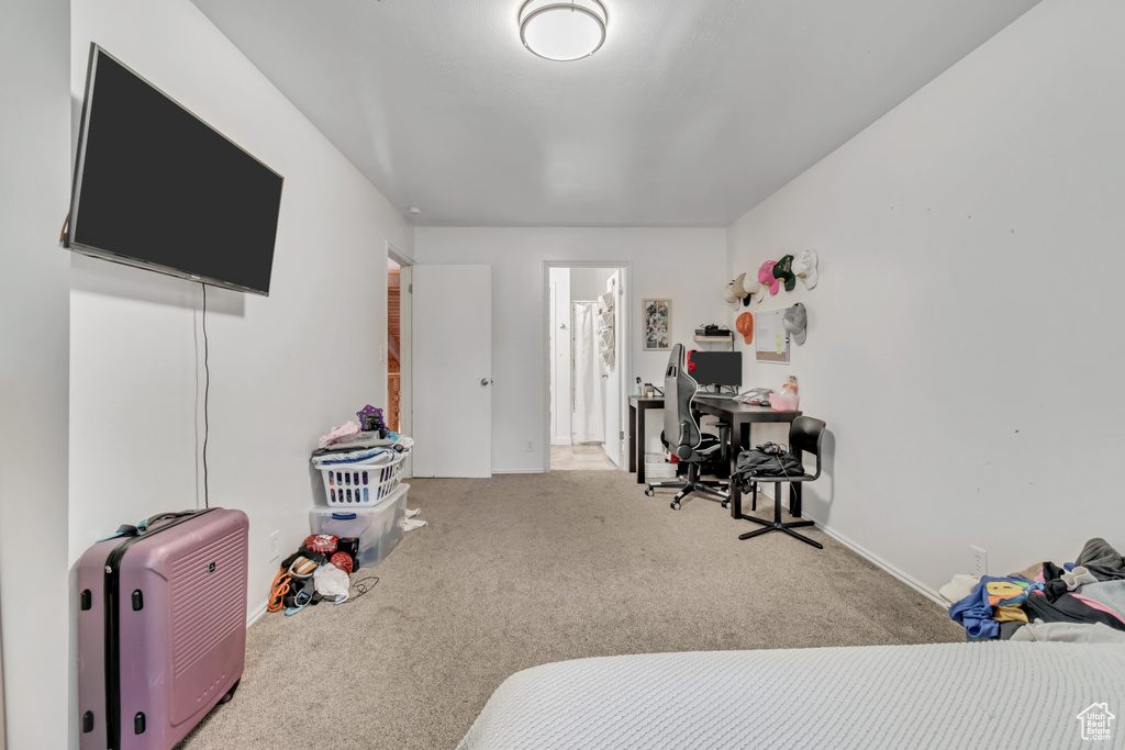 View of carpeted bedroom