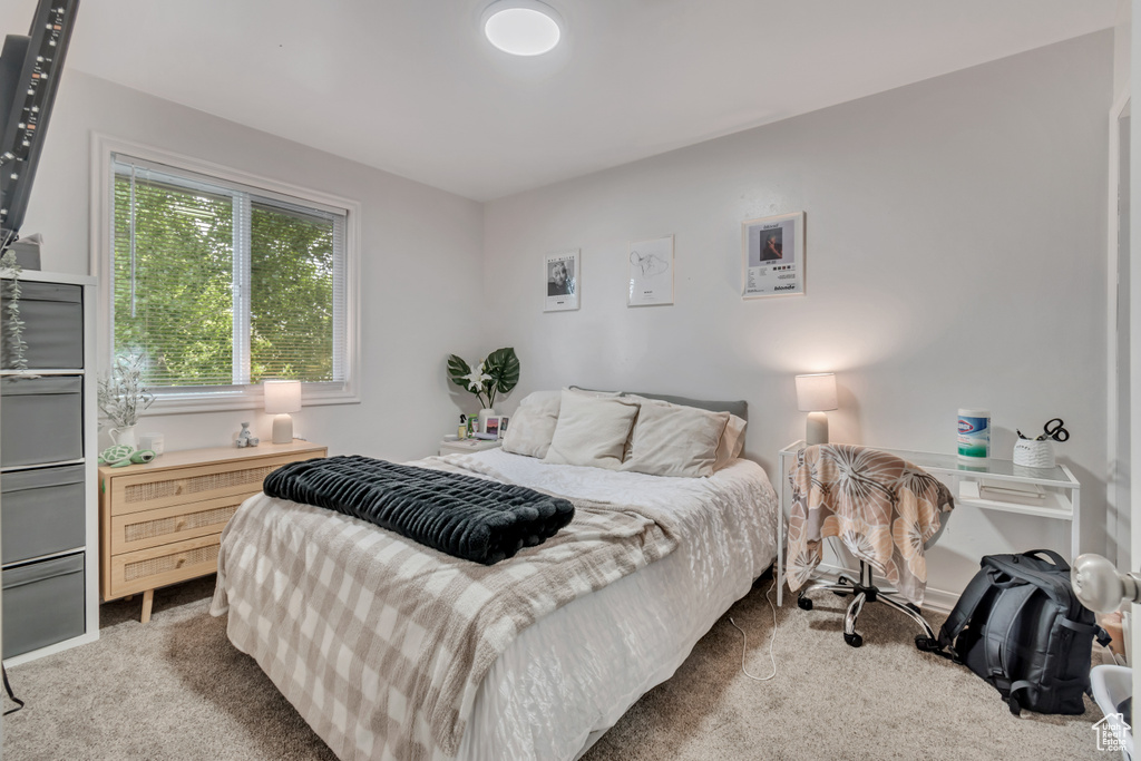 View of carpeted bedroom