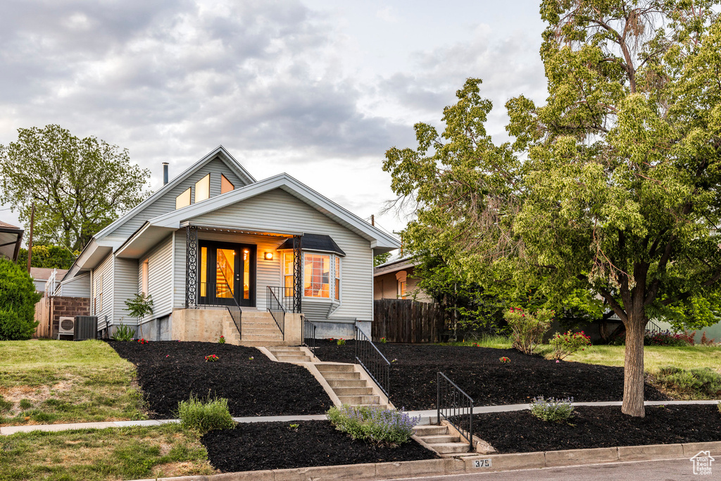 View of front of home with a porch