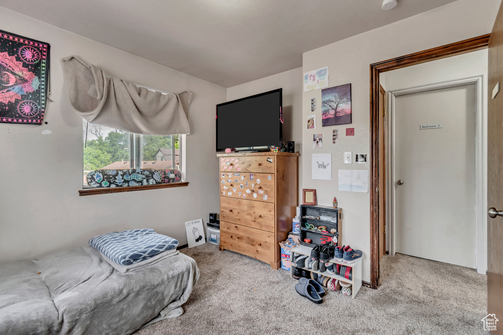 View of carpeted bedroom